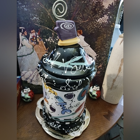 🍪PARIS Whimsical Ceramic Cookie Parisian Motif Canister,The Perfect Gift.🎁 - Picture 11 of 16